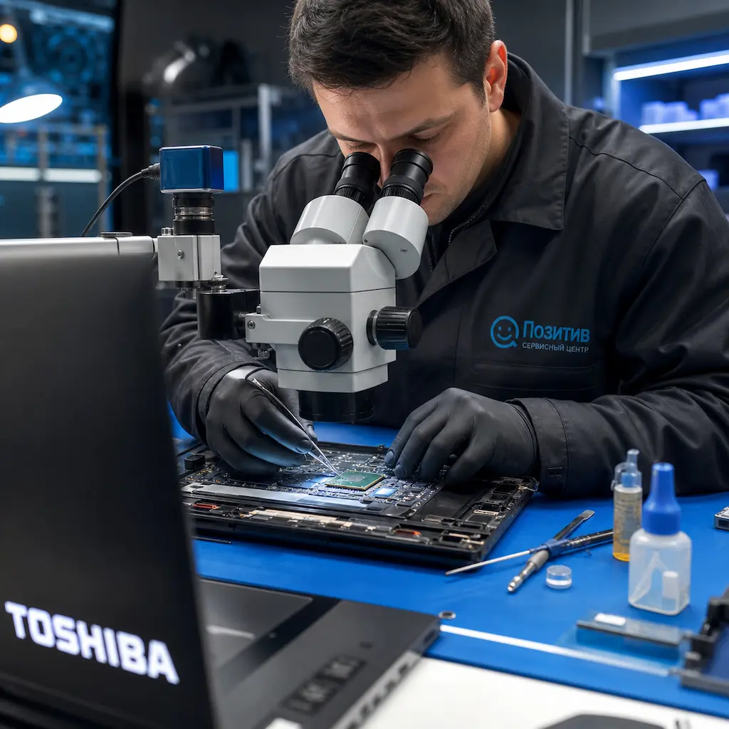 Замена видеокарты ноутбука Toshiba в Тольятти