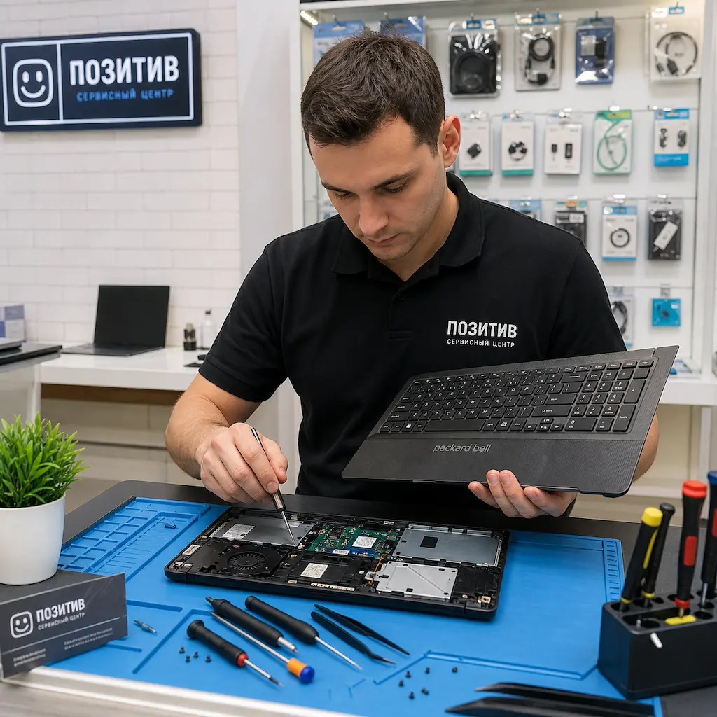 заменить клавиатуру на ноутбуке Packard Bell в Тольятти