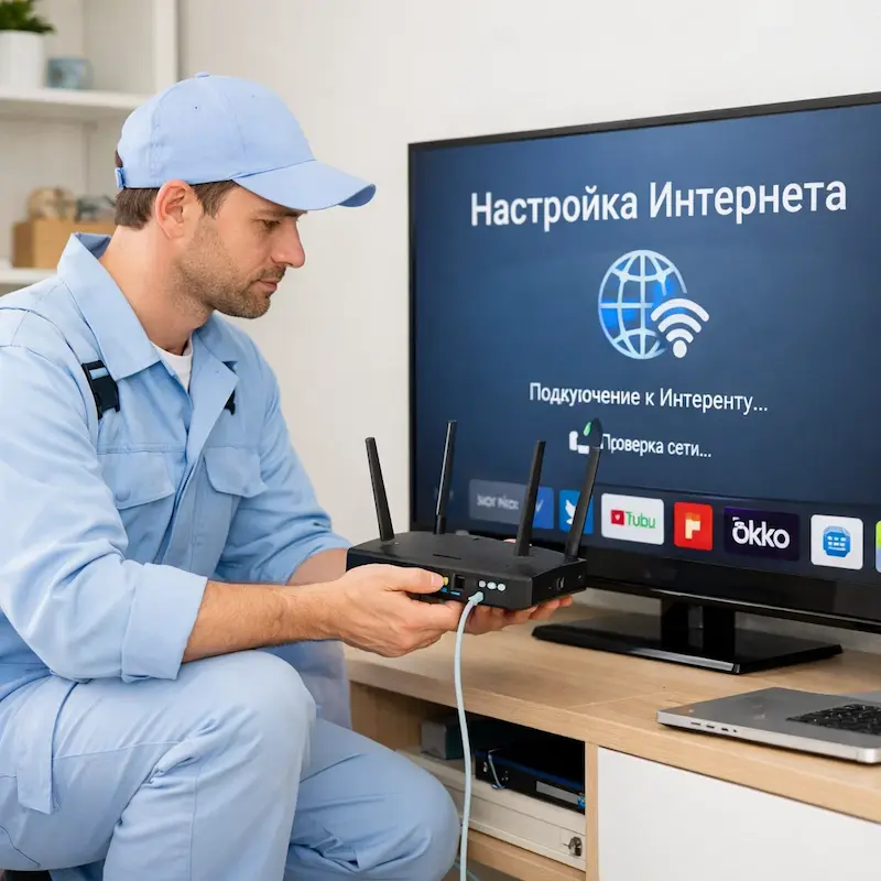 Настройка интернета на телевизоре в Тольятти
