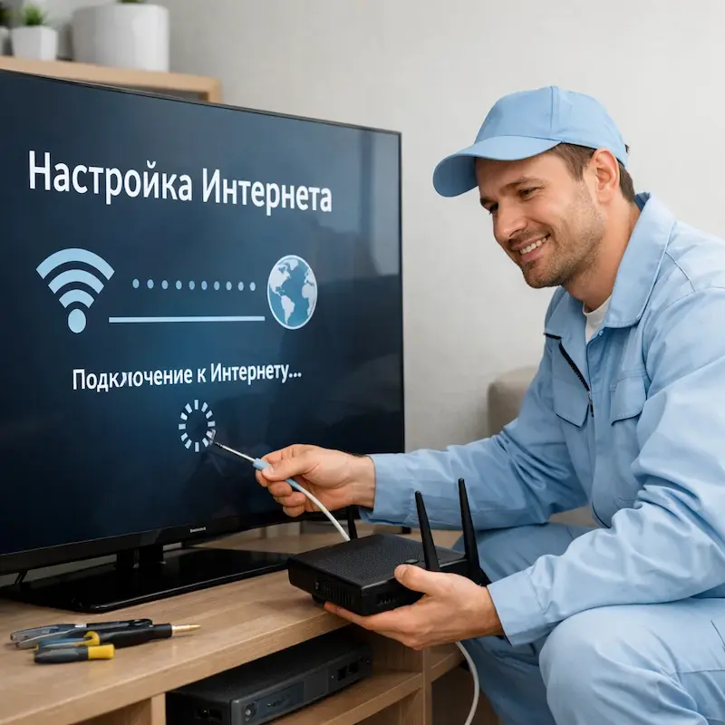 Настройка интернета на ТВ в Тольятти
