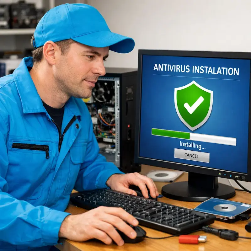 Установка антивируса на ноутбук в Тольятти