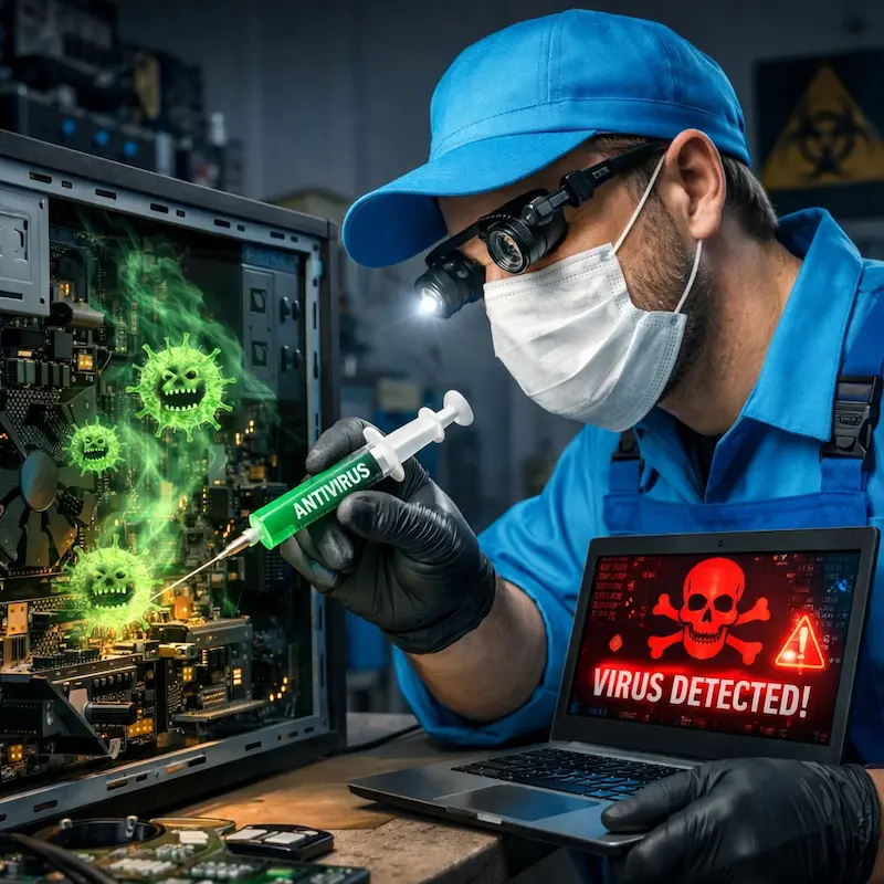 Лечение компьютера от вирусов в Тольятти на дому