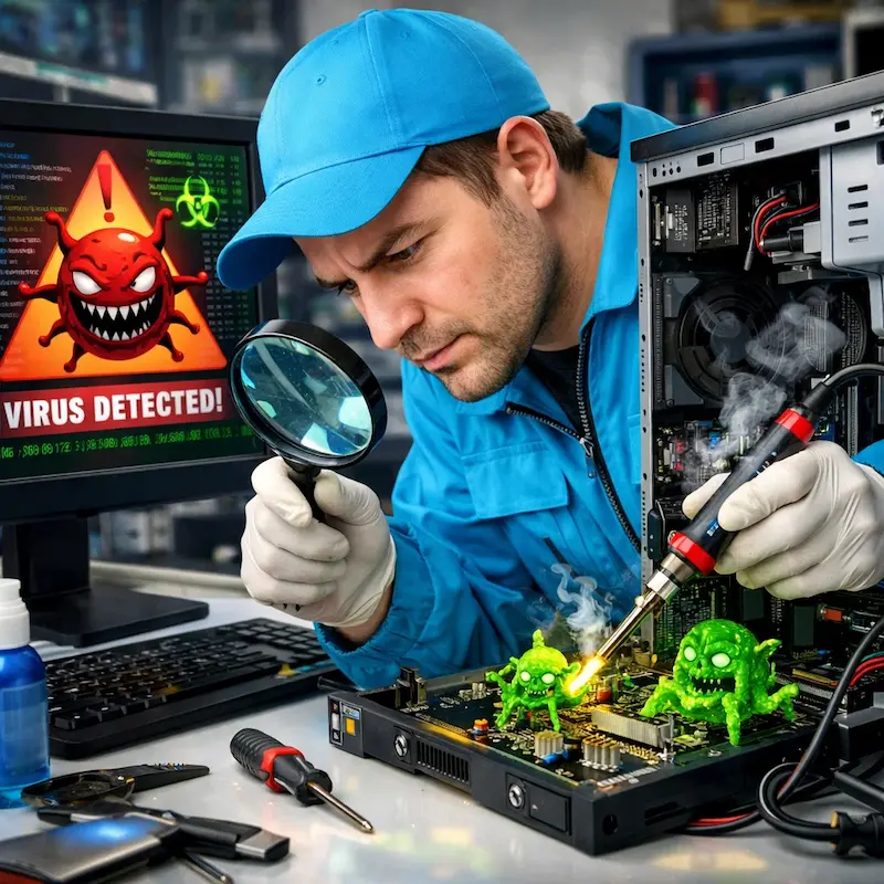 Вылечить компьютерный вирус в Тольятти